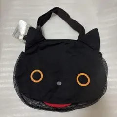 希少！靴下にゃんこ メッシュバッグ 黒猫 未使用タグ付　2008年サンエックスのサムネイル