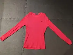 ポロラルフローレン　メンズ　赤長袖ワッフル編のサムネイル