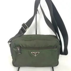 PRADA プラダ テスート ナイロン ショルダーバッグ カーキ レディース
