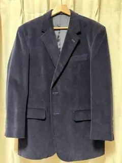 【ヴィンテージ】コーデュロイジャケット 紺 レトロ 古着 ネーム入 アメカジ