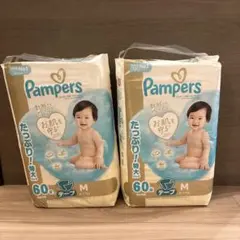 Pampers パンパース テープ Mサイズ 60枚入 2パックのサムネイル