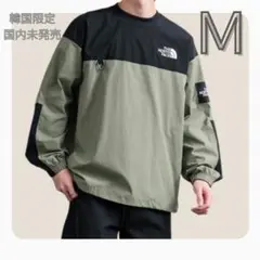 【新品】M ノースフェイス アルバニー クルーネック ロンT カーキ 韓国限定