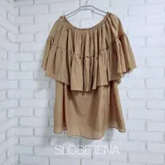 SLOBE IENA ケープ風ブラウス キャメルのサムネイル