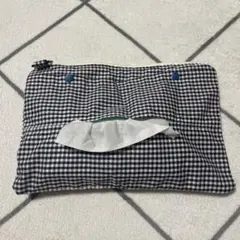 チェック柄 ティッシュケース