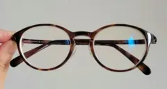 JINS メガネ ブラウン ラウンド プラスチックフレーム