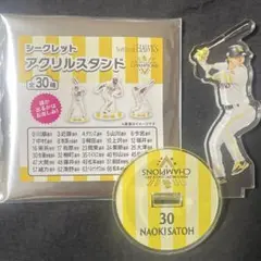 シークレット　嶺井博希選手　12 ホークス　優勝記念 アクリルスタンド