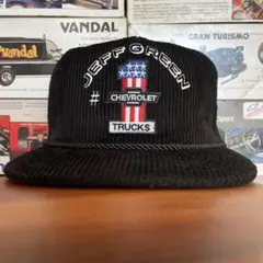 新品◾️コーデュロイ◾️キャップ◾️chevy◾️トラッカーキャップ◾️ブラック◾アメ車◾