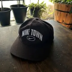 90s NIKE オーバルロゴキャップ ブラウン フェード 台湾製