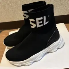 DIESEL Kids&Juniorロゴプリントハイカットソックススニーカー