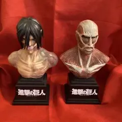進撃の巨人 プレミアム胸像フィギュア 全2種セット オリジナルリペイントのサムネイル