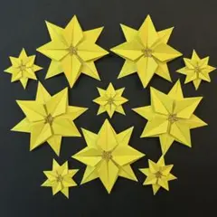 壁面製作 飾り 星 手作り折り紙 ハンドメイド 保育 施設 掲示板 クリスマス