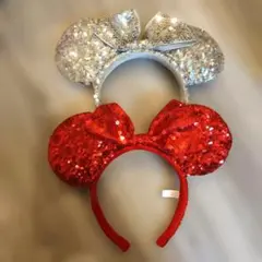 ディズニー カチューシャ　ミニー スパンコール