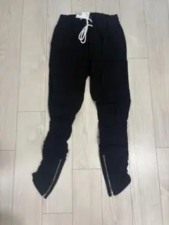 H&M コットンツイルジョガーパンツ ブラック EUR28 ジッパー付き