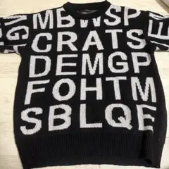 GORGE アルファベット模様 長袖セーター