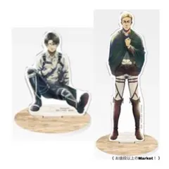 進撃の巨人　一番くじ　それぞれの決意　E賞　アクスタ　リヴァイ　エルヴィン　2点
