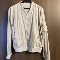 ベージュ ジップアップジャケット レディース