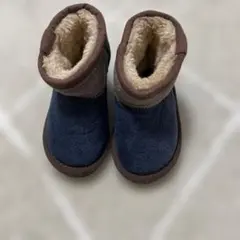 아기 부츠 보아 네이비 브라운 13cm