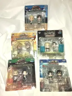 1番くじ　進撃の巨人〜飛べ！調査兵団‼︎〜・〜自由への進撃〜ちびきゅん 5種