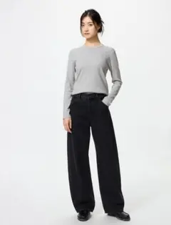 【ユニクロ】ソフトリブクルーネックT　長袖