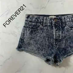 美品 FOREVER 21 ダメージ加工 色落ち デニム ショート パンツ 64
