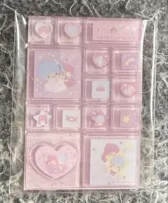 サンリオキャラクターズ　トレーディングミニタイルシール　リトルツインスターズ