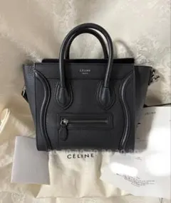 CELINE セリーヌ(新ロゴ) ラゲージ ナノショッパー ブラック - メルカリ
