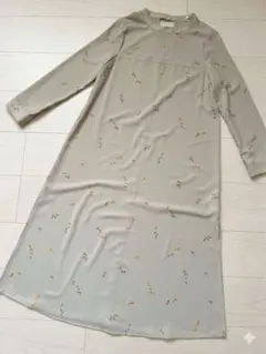 スナイデル 小花柄バックオープンワンピース ベージュ Fサイズ