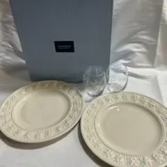 【値下げ】WEDGWOOD ウェッジウッド ペアプレート グラスセット新品未使用のサムネイル