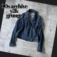 00s archive denim riders jacket y2k