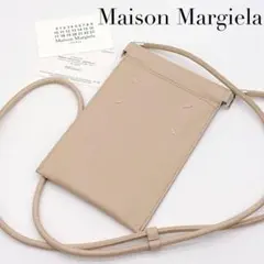メゾンマルジェラ ベージュ スマホ ポーチ フォンポーチ ショルダーバッグ