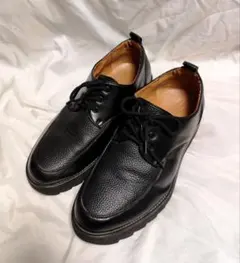 WYM LIDNM レザーシューズ ブラック 厚底 Uチップ GENJI 革靴