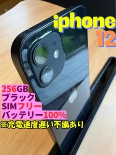 Apple iPhone12 256GB ブラック SIMフリー／充電遅い不備有