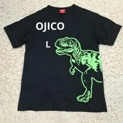 OJICO　JURASSIC BANK　恐竜プリント　Tシャツ　黒　サイズLのサムネイル