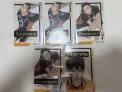 ハイキュー　箔押しクリアカードコレクション　影山飛雄　澤村大地✖️2 東峰旭✖️2