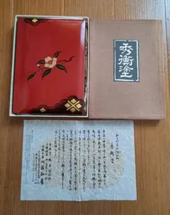 伝統工芸】飛騨春慶塗 隅折銘々皿 5枚セット 未使用 箱入り 飛騨の漆器