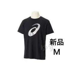 アシックス　ドライビッグロゴ半袖シャツ　スポーツウェア　ブラック　Mサイズのサムネイル