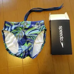 speedo 競泳水着 葉柄 青緑