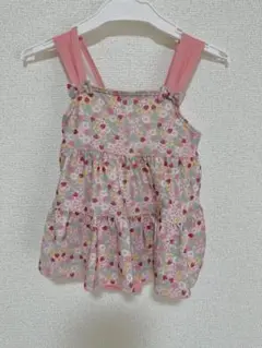 花柄 イチゴ柄 ワンピース水着 120（※小さめ）