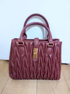 MAJESTIC LEGON クラシカルスクエアハンドバッグ キルティング