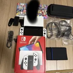 任天堂スイッチ有機EL大人気ソフト3点、保護ケース付き