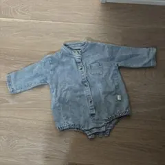 韓国風　ベビー デニムロンパース 73cm