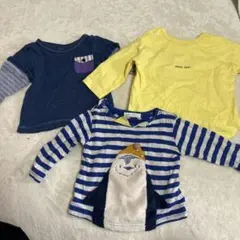 男の子　ロンT カットソー　薄手長袖トップス 3点セット　80 保育園