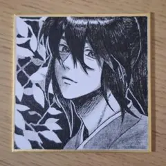 【原画・一点物】手描きイラスト 和風 男子 豆色紙 モノクロ