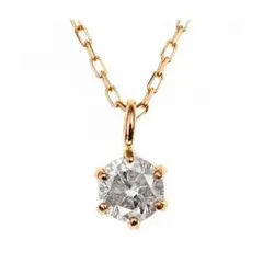 【残りわずか】K18PG 0.1ct ダイヤモンドネックレス