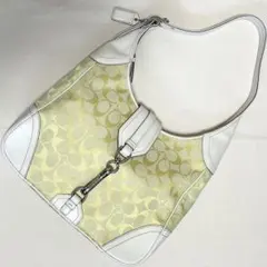 【希少カラー】COACH ワンショルダーバッグ シグネチャーキャンバス レザー