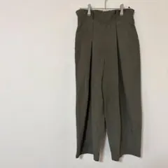 ロペピクニック 美脚 タックワイドパンツ カーキ　M 秋物⁠ きれいめ　オフィス