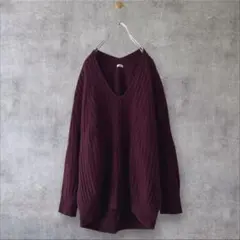 ★美品◆イエナ◆ コクーンリブVネックプルオーバーbo