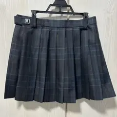 グレー系チェック スクールスカート Sサイズ