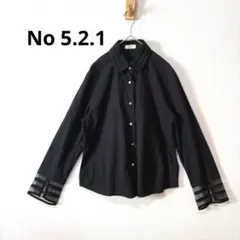 M相当 古着 ヴィンテージ レトロ シアー メッシュ袖　コットンシャツ