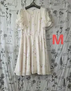 416 LAISSE PASSE 花柄半袖フレアワンピース